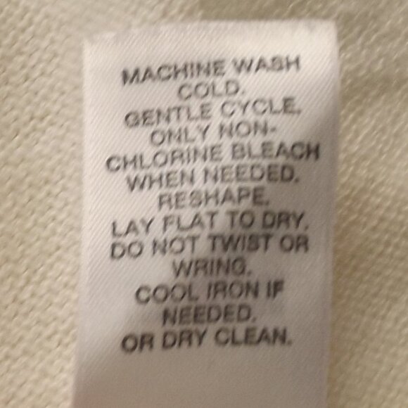 J.JILL Cotton Sweater, XL, Winter white, Long sleeve, Pullover, Crew neck, Ecru - Picture 10 of 10